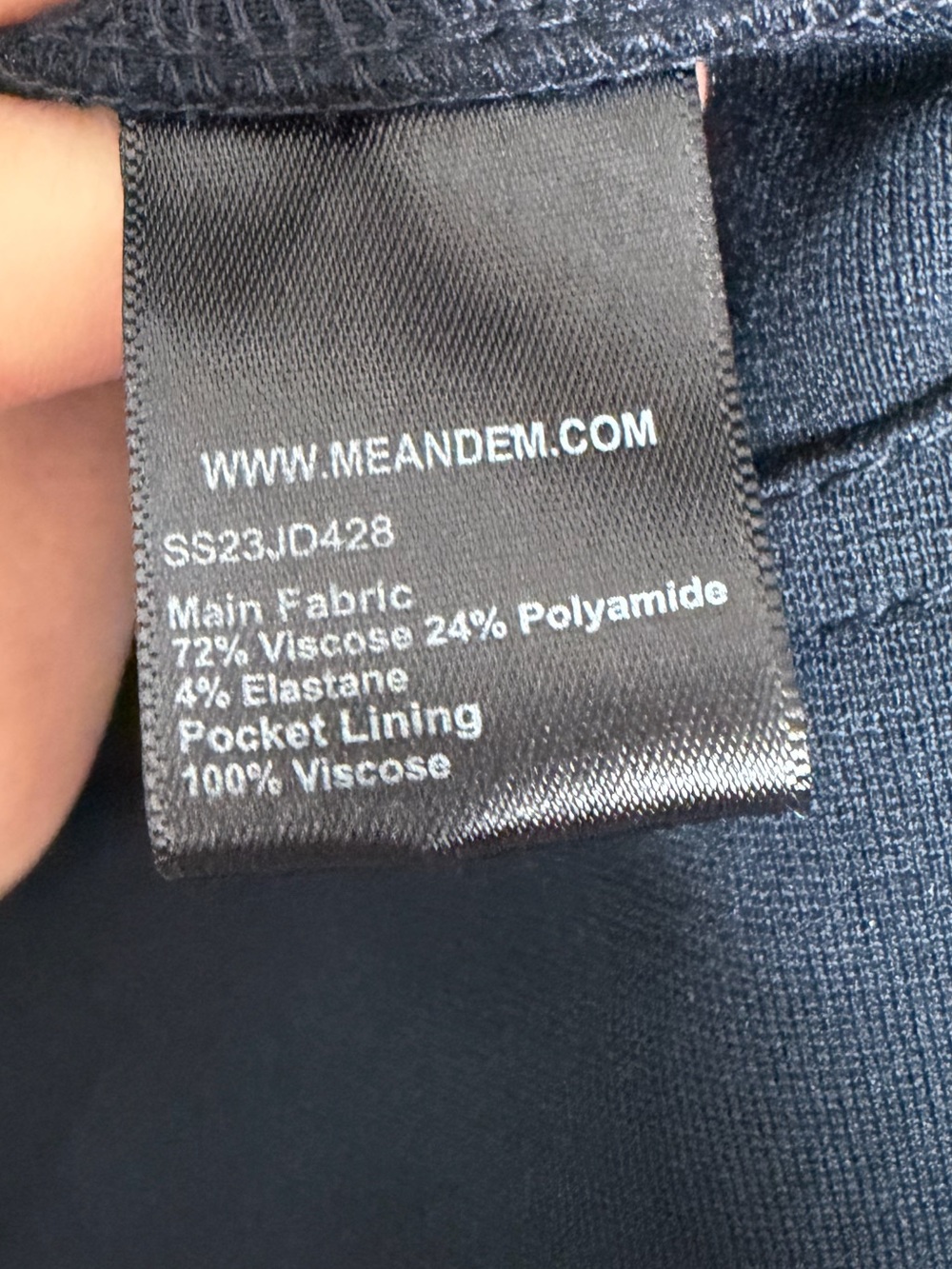 ME+EM Ponte Fit + Flare Midi Dress in Navy with Gold Buttons, Size US 12 - Picture 10 of 10